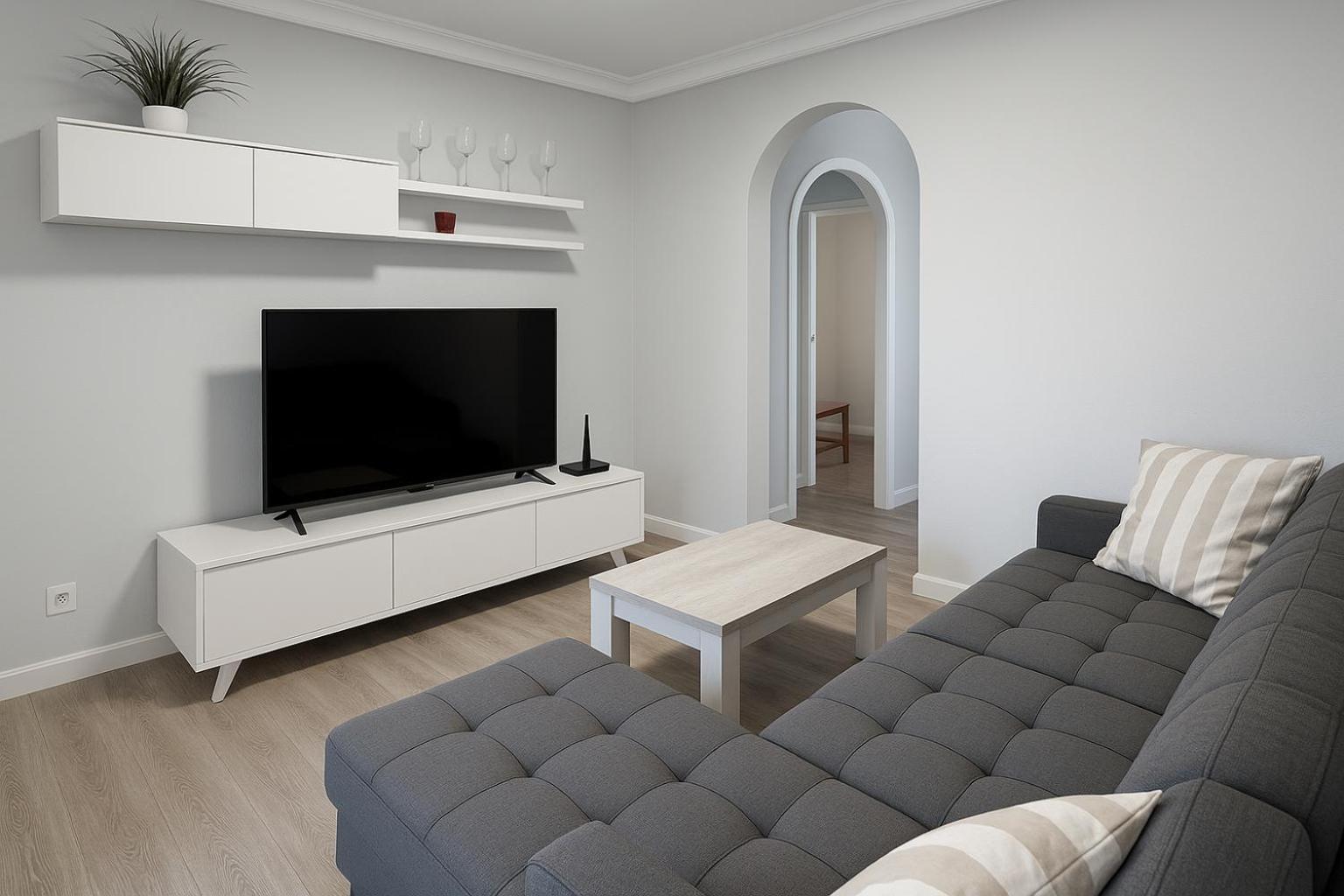 Apartment En El Centro De 2 Hab. Y 2 Banos.